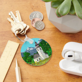 Llavero Paisaje de Innsbruck Austria Arte caprichoso