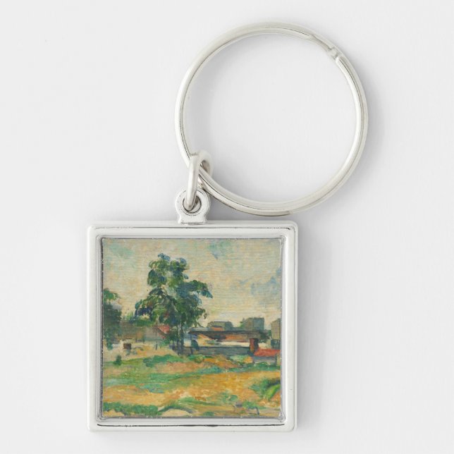 Llavero Paisaje de Paul Cezanne el | cerca de París, C. (Frente)