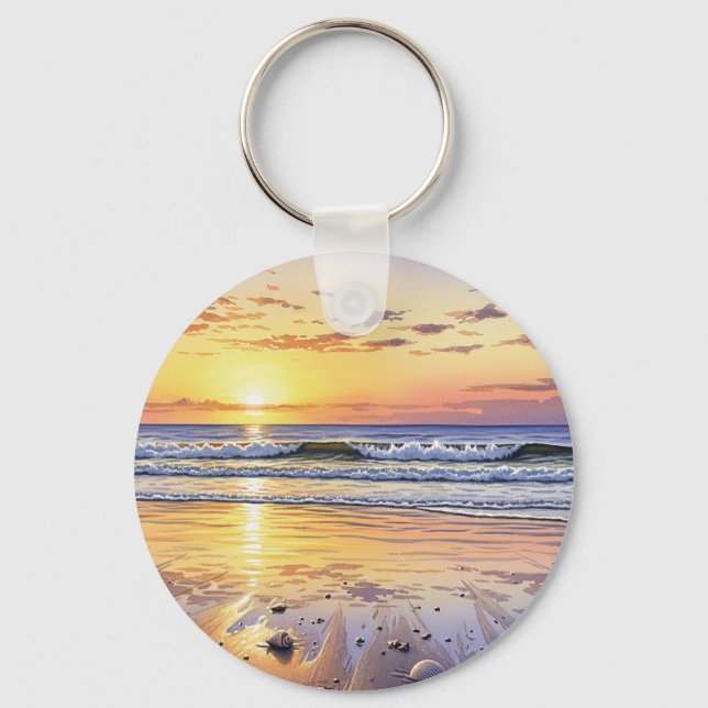 Llavero paisaje de playa  (Anverso)