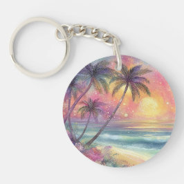 Llavero Paisaje de playa tropical soñador