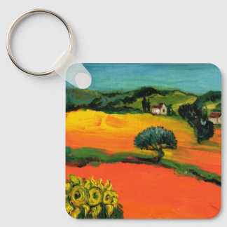 LLAVERO PAISAJE DE TOSCANA CON SIMPATIZANTES