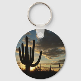 Llavero Paisaje del desierto de Saguaro Sunset II Arizona