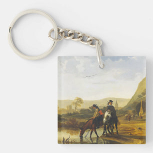 Llavero Paisaje fluvial de los conductores Aelbert Cuyp