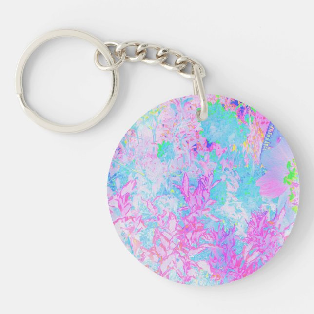 Llavero Paisaje Hidránico Azul y Rosa Caliente de Aqua (Frente)