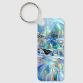 Llavero Paisaje invernal