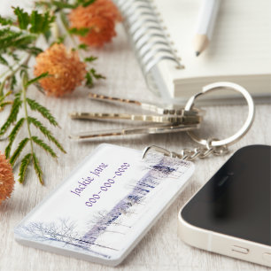 Llavero Paisaje invernal de nieve