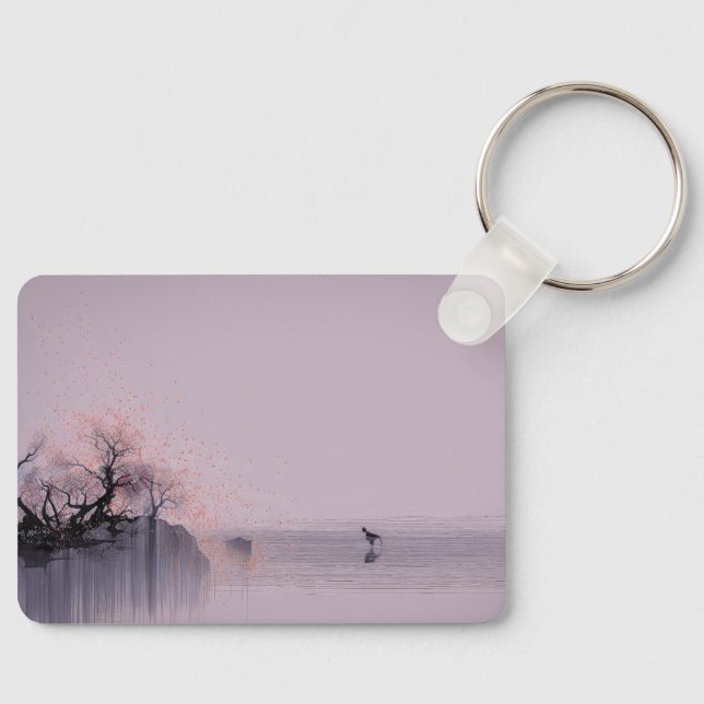 Llavero Paisaje minimalista de Zen (Anverso)