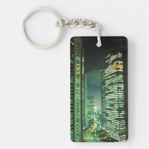 Llavero Paisaje nocturno, Shinjuku, Tokio, Japón