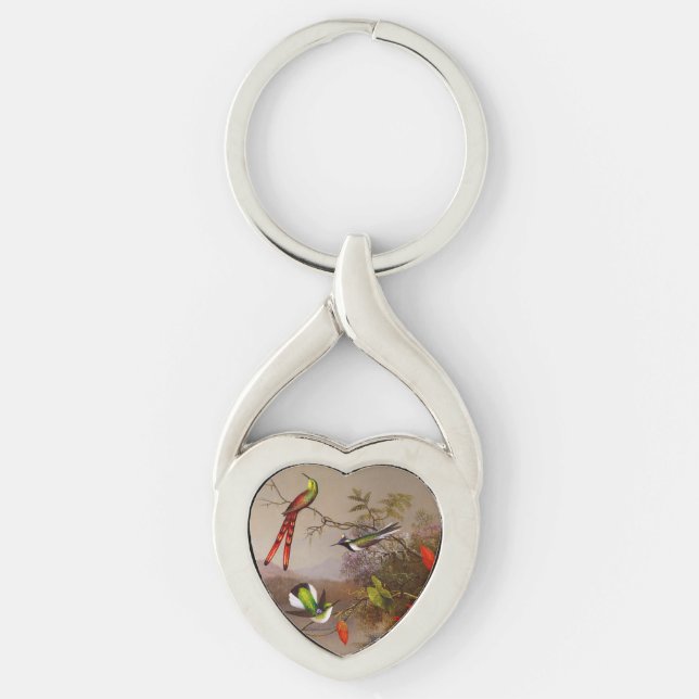 Llavero Paisaje tropical con 10 Hummingbirds Heade (Anverso)