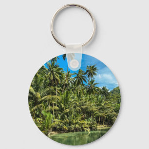 Llavero Paisaje tropical, filipinas, caídas de Kawasan Cas