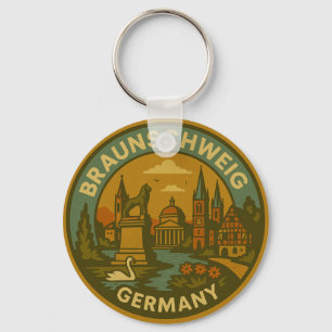 Llavero Paisaje urbano de Braunschweig Alemania