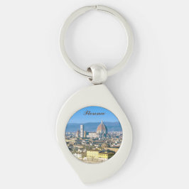 Llavero paisaje urbano de Florencia con catedral del Duomo