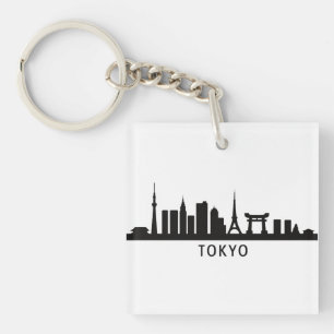 Llavero Paisaje urbano de Japón Viaje   Silueta del horizo