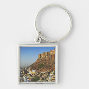 Llavero Paisaje urbano de la Ciudad Azul con Meherangarh, 