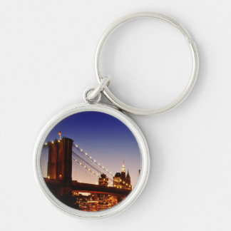 Llavero Paisaje urbano de Nueva York con el puente sobre