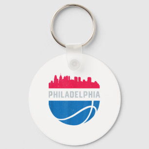 Llavero Paisaje urbano vintage de Filadelfia Pa Baloncesto