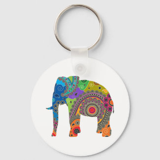 Llavero Paisley Elephant Keyring