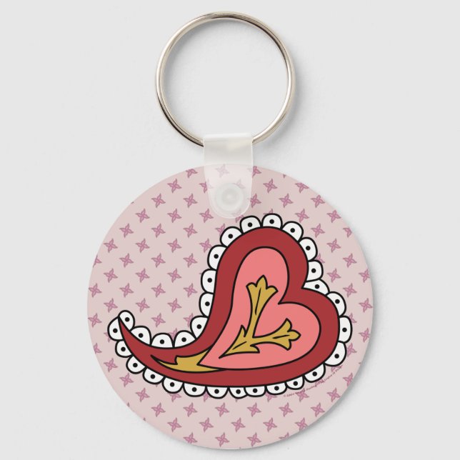 Llavero Paisley Heart Keychain (Anverso)