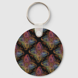 Llavero PAISLEY HERMOSO sobre negro