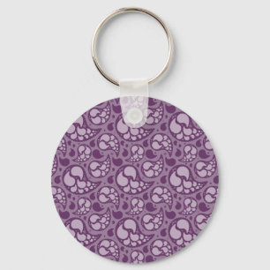 Llavero Paisley púrpura