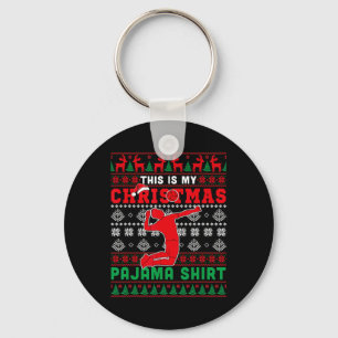 Llavero Pajama Navidades Xmas Vóley Jugador de Vóleibol