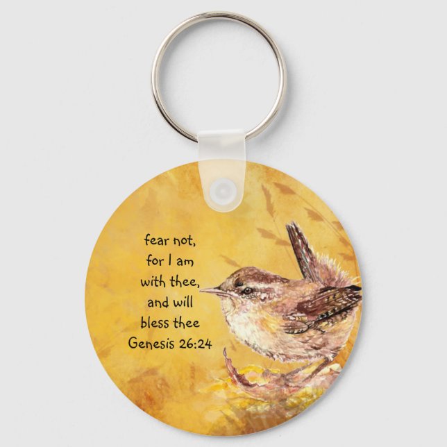 Llavero Pájaro acuarela de miedo no incentivo (Anverso)