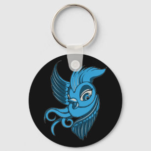 Llavero Pájaro azul de dos tonos juguetones