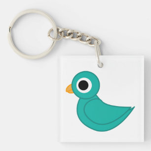 Llavero Pájaro azul lindo