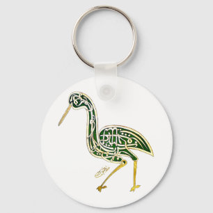 Llavero Pájaro caligráfico (cigüeña)