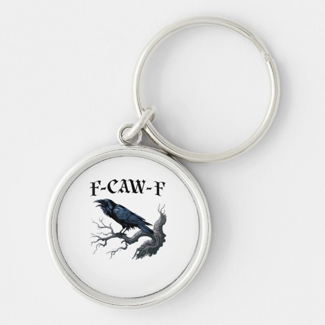 Llavero Pájaro Cuervo Divertido F-Caw-F (Frente)