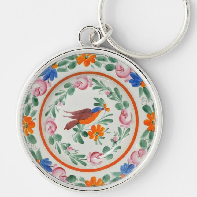 Llavero Pájaro de arte folclórico (Frente)