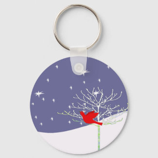 Llavero Pájaro de los Navidades rojos