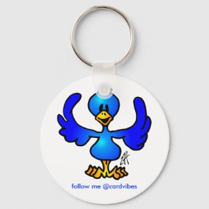 Llavero Pájaro del azul de Twittering