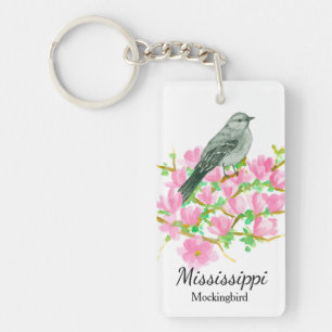 Llavero Pájaro del estado de Mississippi Mockingbird