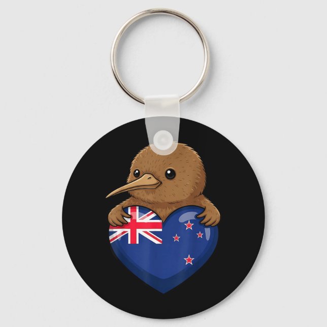 Llavero Pájaro Kiwi de Nueva Zelanda (Anverso)