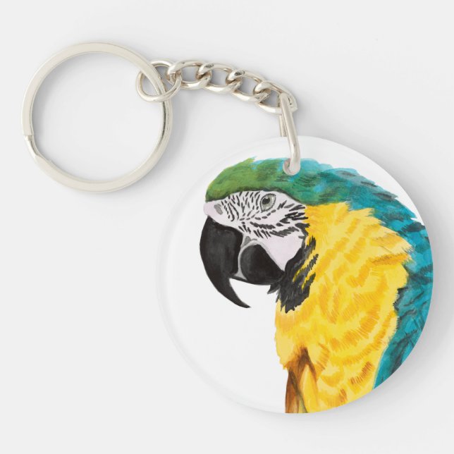Llavero Pájaro loro tropical (Frente)