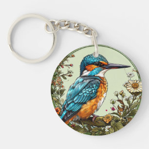 Llavero Pájaro Martín Pescador Vibrante