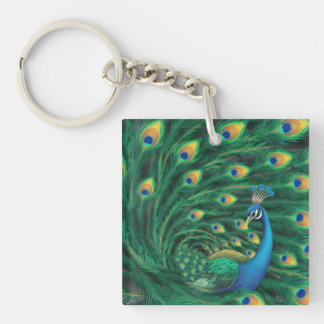 Llavero Pájaro Pavón Azul