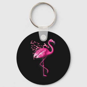 Llavero Pájaro rosa Flamingo Conciencia sobre el cáncer de