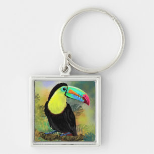 Llavero Pájaro Toco Tropical Toco Toucan Exótico - Pintado