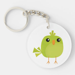 Llavero Pájaro Verde Dibujos Animados