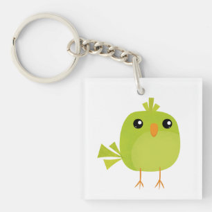 Llavero Pájaro Verde Dibujos Animados