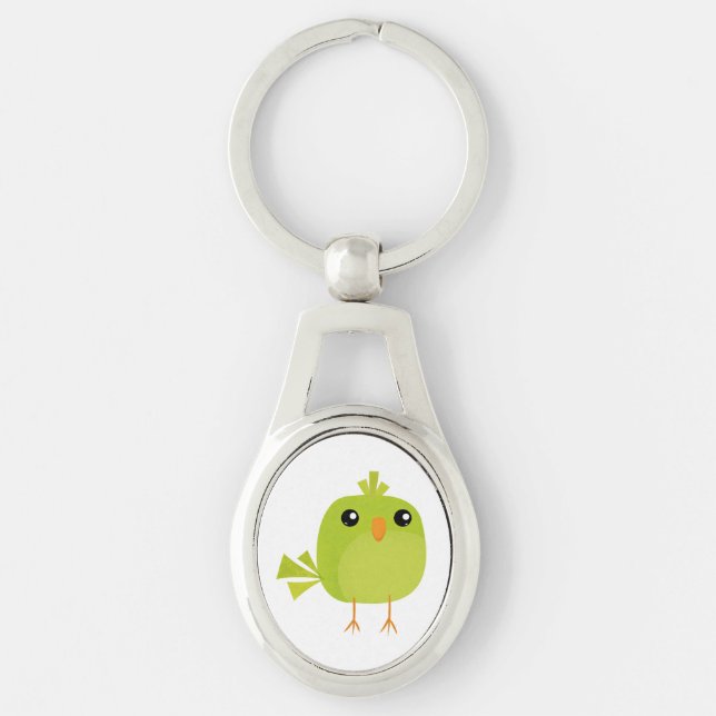 Llavero Pájaro Verde Dibujos Animados   (Anverso)