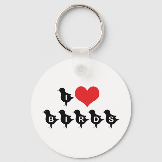 Llavero Pájaros Corazón que Amo (Anverso)