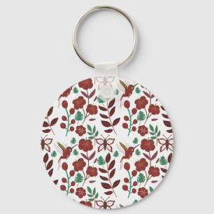 Llavero Pájaros y mariposas sin soldadura florales