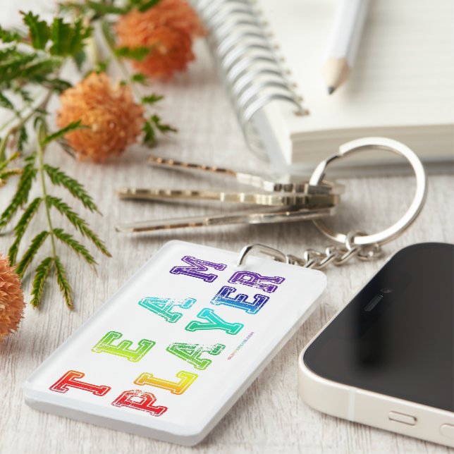 Llavero Palabras del jugador de equipo de SlipperyJoe degr (Frente Derecha)