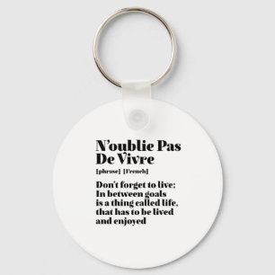 Llavero Palabras inspiradoras en francés citan a Pas de Vi