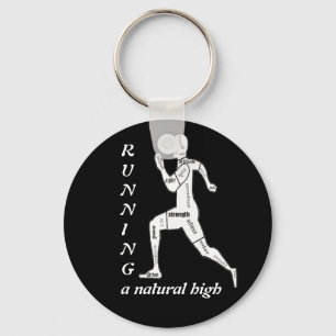 Llavero Palabras motivacionales, correr - un nivel natural