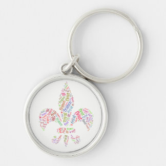 Llavero palabras símbolo Fleur de Lis