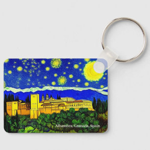 Llavero Palacio Alhambra en un anillo de claves